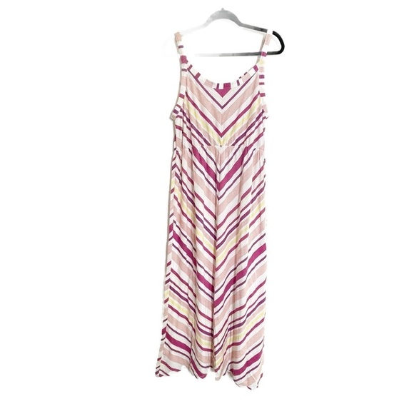 ✨NEW!✨ SONOMA Women’s Fuchsia Striped Maxi Dress - X-Large - Picture 3 of 10